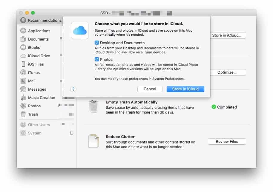 Download icloud storage to mac